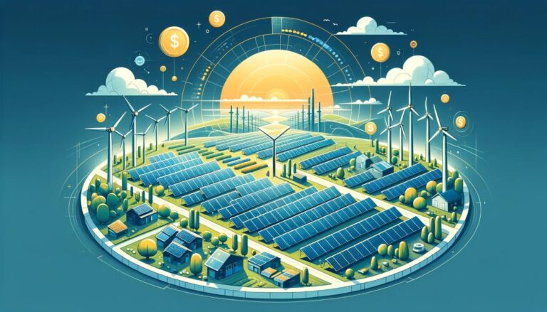 Rows of solar panels, represents an Energea overview.