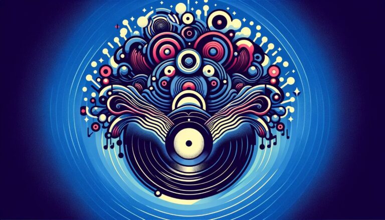 Records in the shape of an eye, evoking hypnotic imagery. Represents Hipgnosis Songs Fund.